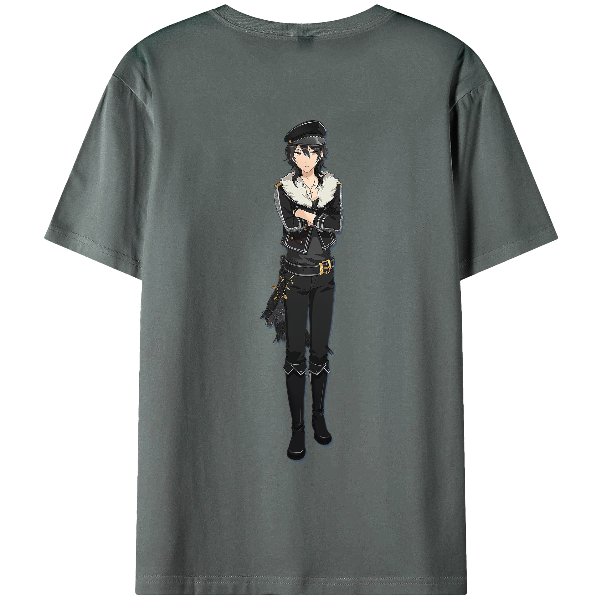 （画像用） あんさんぶるスターズ! Ensemble Stars 綿100％ メンズ半袖Tシャツ（バックプリント） 通気性